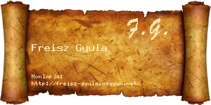 Freisz Gyula névjegykártya
