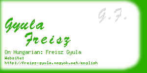 gyula freisz business card